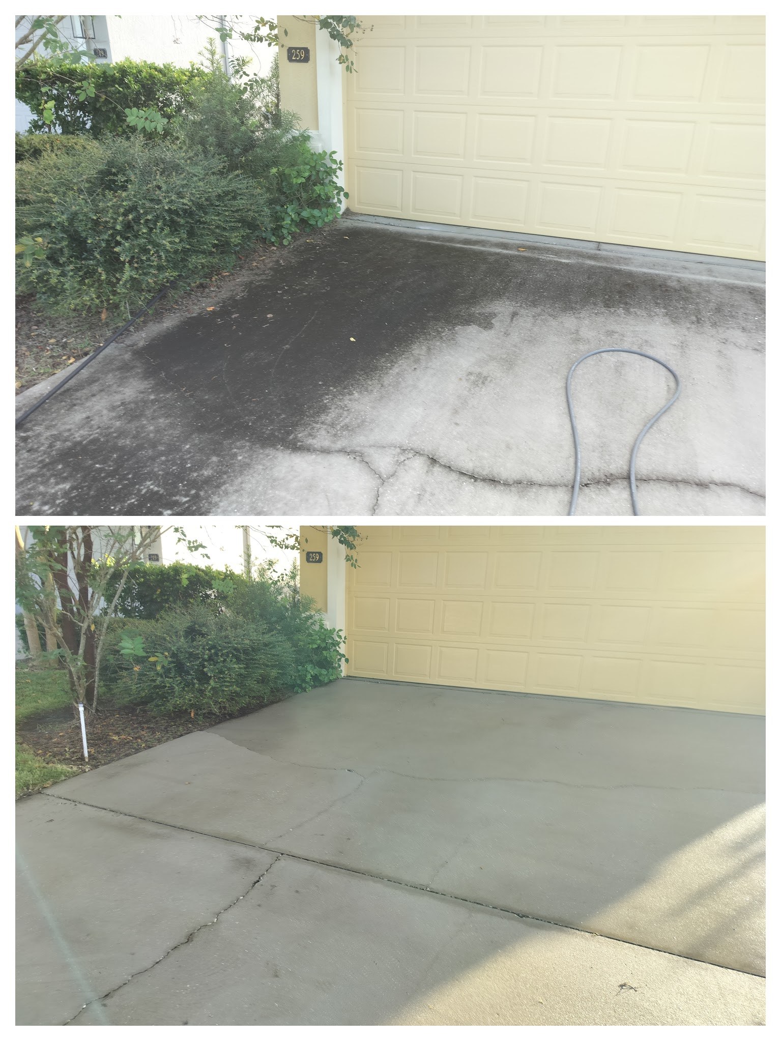 House washing before and after, Orange Park FL