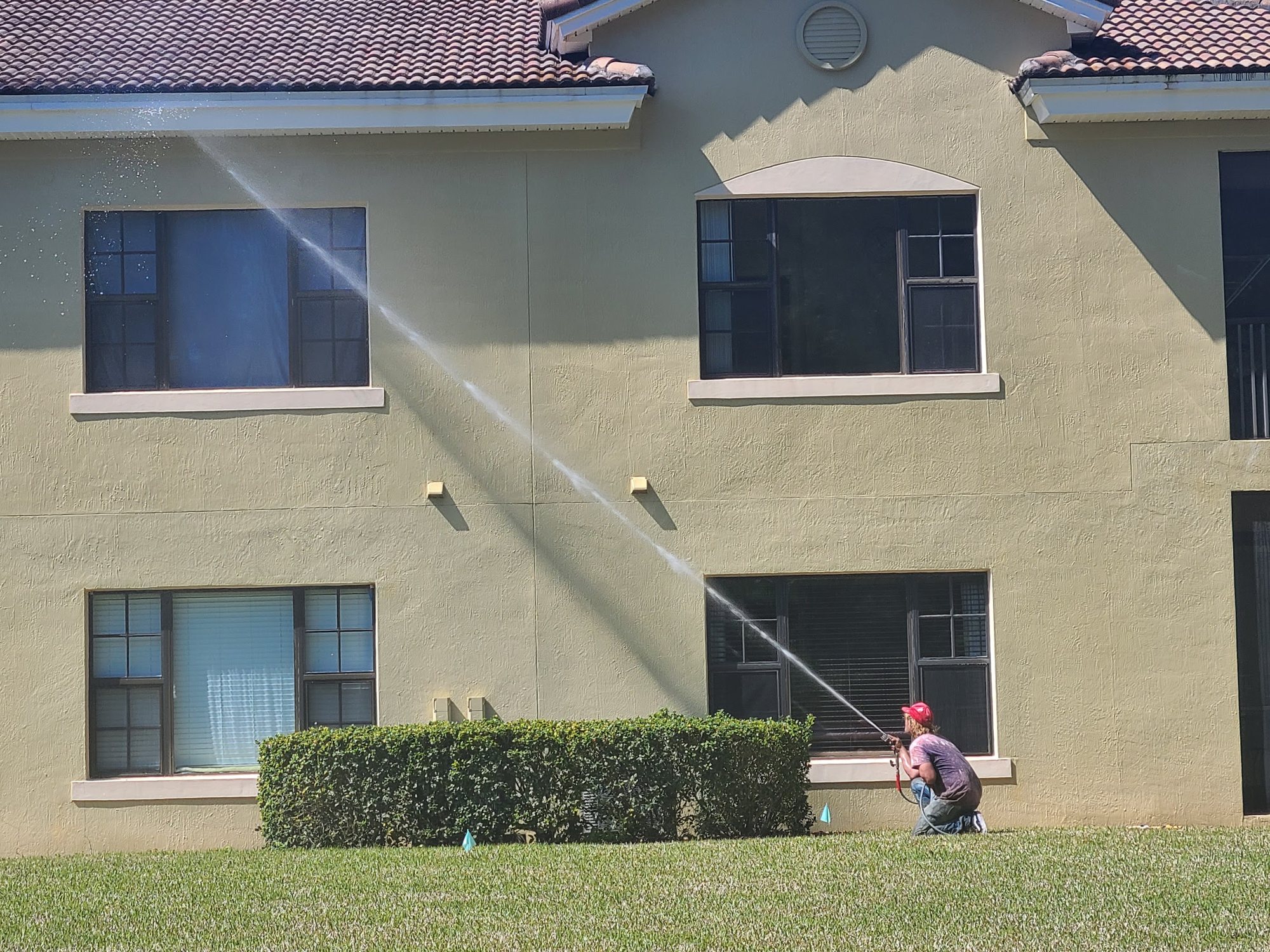 Safe Touch soft wash rig at a job in Orange Park, FL